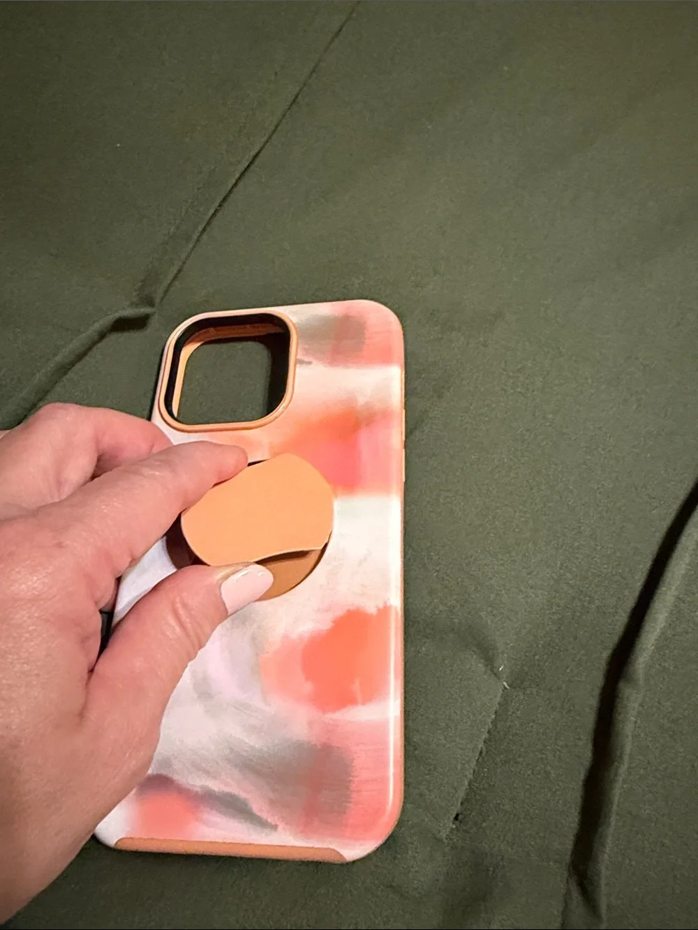 OtterBox Pink Marble Protective Case with Circular Card Slot iPhone 14 Pro Max